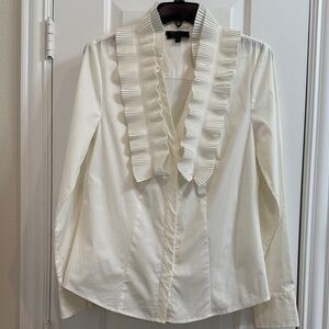 Anne Klein Stretch Blouse in Cream